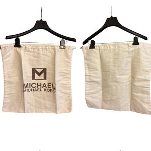 🦌 Michael Kors Canvas Cream Dust Bag w/Drawstrings